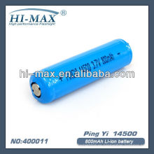 HI-MAX 14500 li-ion Batería 3.7v 800mAh